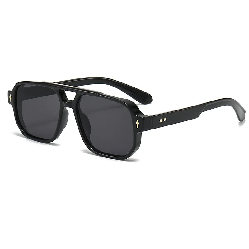 DualFrame Óculos Quadrado Masculino | Design Retrô com Proteção UV400 Hermes Imp.