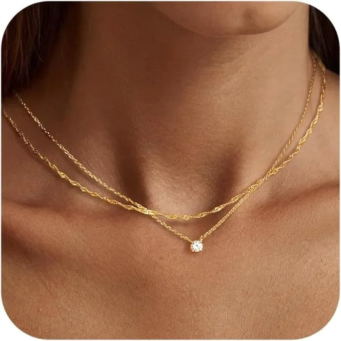 Colar Diamond Choker com Zircônia e Banho de Ouro – Hermes Import