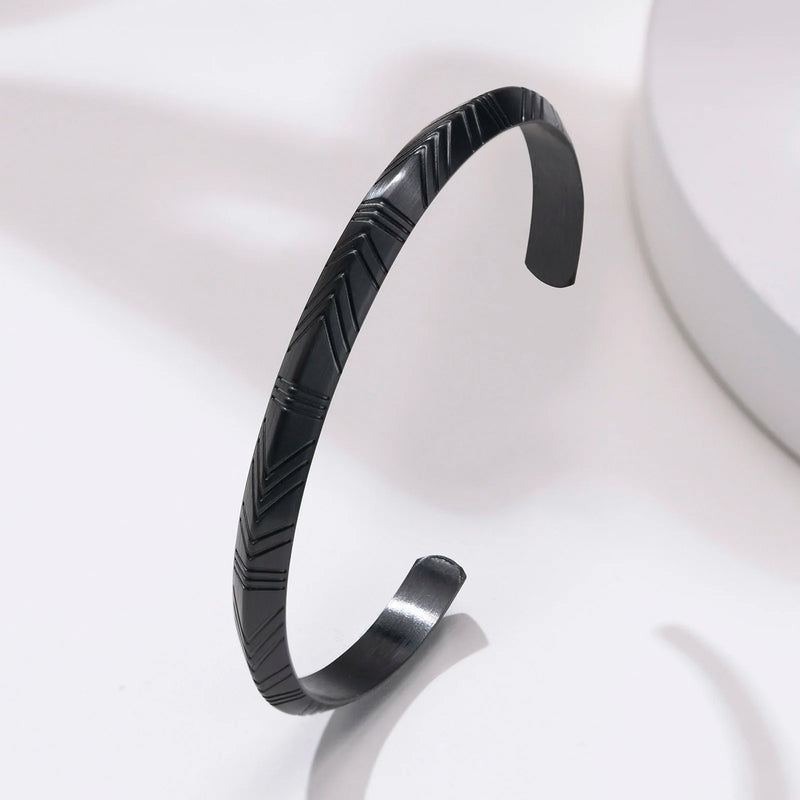 Bracelete Viking em Aço Inoxidável VNOX – Estilo Retrô Masculino | Hermes Import