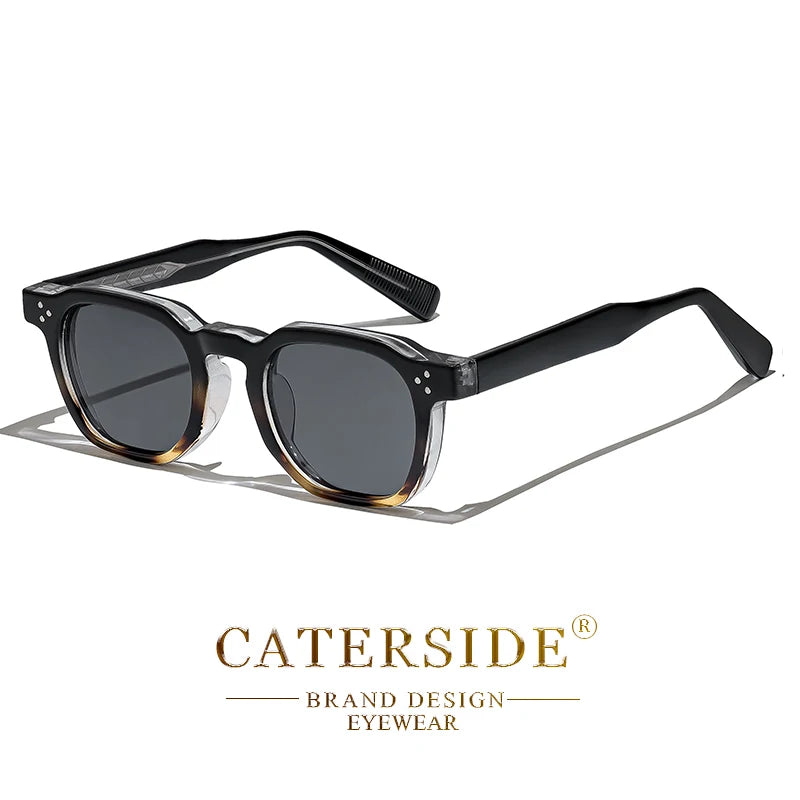 EdgeRiot Óculos Punk Quadrado Masculino | UV400, Armação Slim Caterside