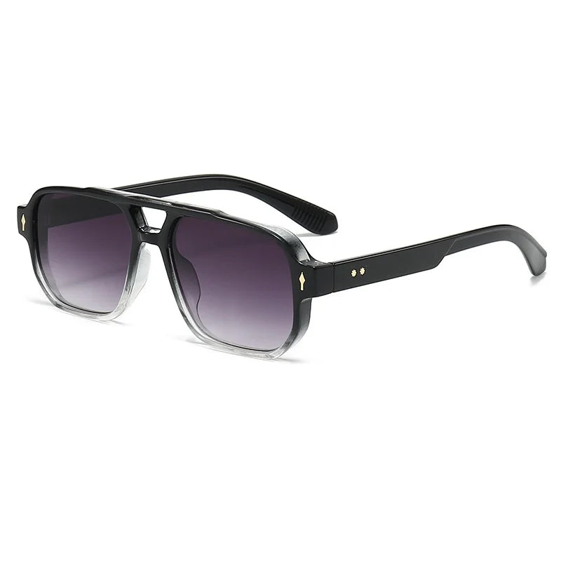 DualFrame Óculos Quadrado Masculino | Design Retrô com Proteção UV400 Hermes Imp.