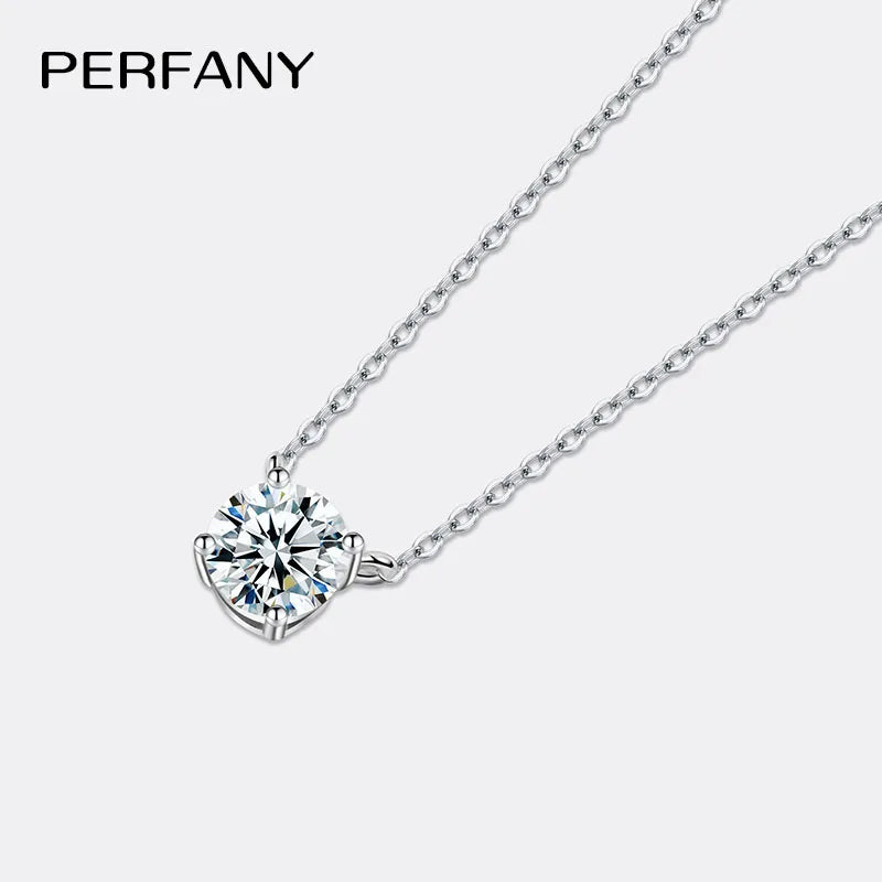 Colar Moissanite 1 a 5 Quilates em Prata 925 – PERFANY Clássico