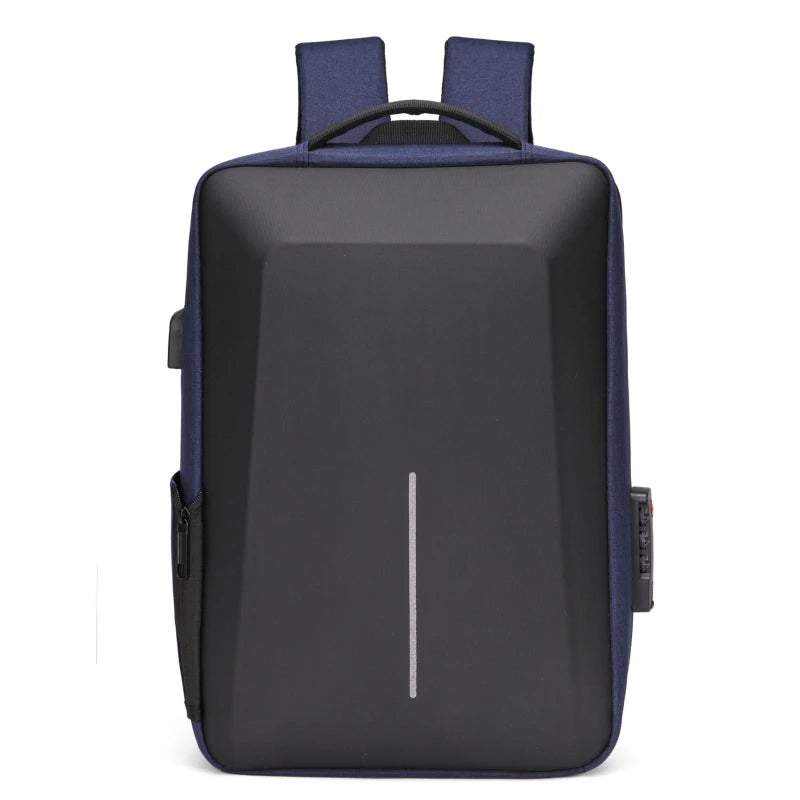 CoreVault Mochila Masculina | Oxford Semirrígida, USB para Carregamento e Compartimento p/ Notebook - Hermes Imp.