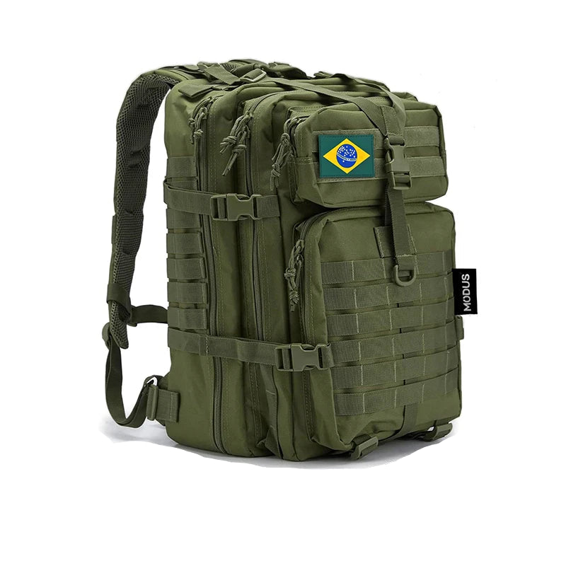 ForTrax Mochila Tática Exército Brasileiro | Poliéster 900D, MOLLE e Capacidade 50L - Hermes Imp.
