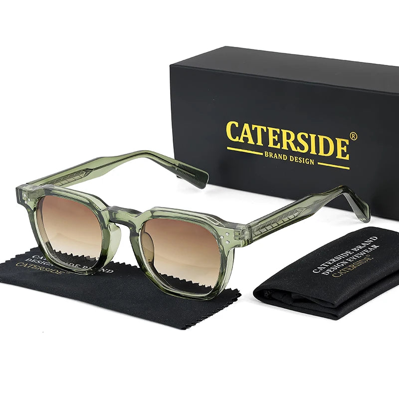 EdgeRiot Óculos Punk Quadrado Masculino | UV400, Armação Slim Caterside