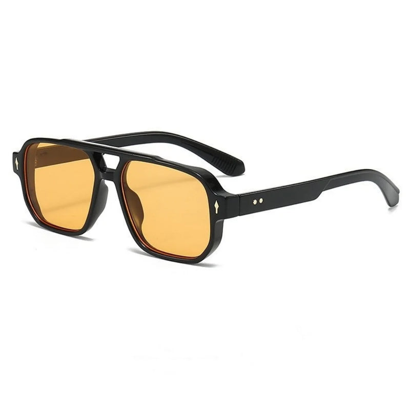 DualFrame Óculos Quadrado Masculino | Design Retrô com Proteção UV400 Hermes Imp.
