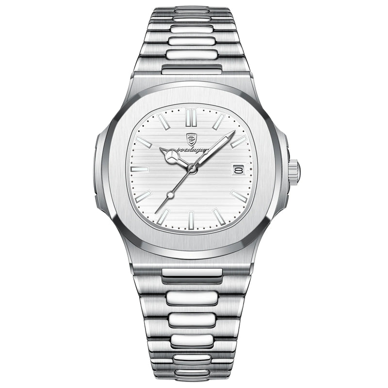 Axiom Square Relógio Masculino | Aço Inox, Luminous e Design Executivo POEDAGAR