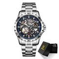 Skeleton Imperium Relógio Automático | Aço Inox, Tourbillon Exposto e Pulseira Luxuosa GLENAW