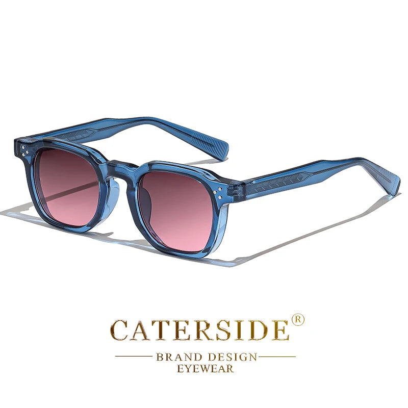 EdgeRiot Óculos Punk Quadrado Masculino | UV400, Armação Slim Caterside