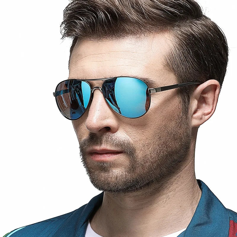 SkyPilot Óculos Aviador Masculino | Polarizado Espelhado UV400 p/ Direção AOWEAR