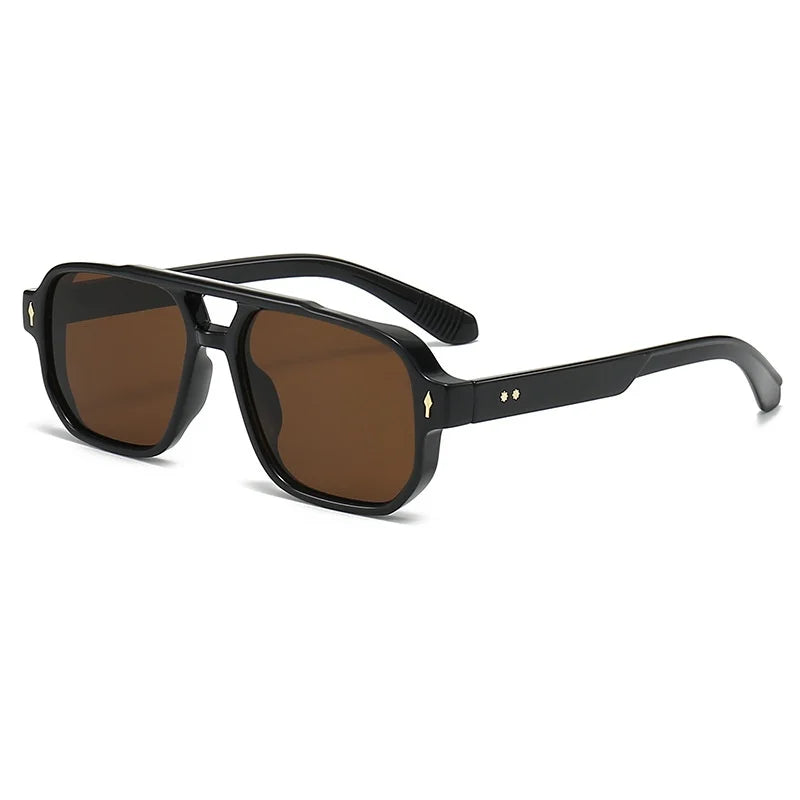 DualFrame Óculos Quadrado Masculino | Design Retrô com Proteção UV400 Hermes Imp.