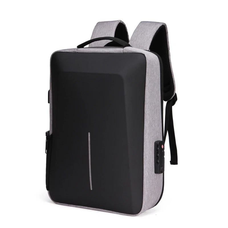 CoreVault Mochila Masculina | Oxford Semirrígida, USB para Carregamento e Compartimento p/ Notebook - Hermes Imp.