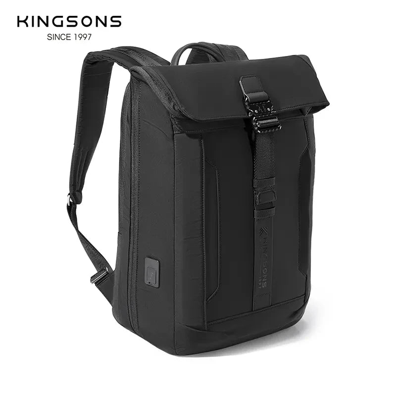 TitanEdge Mochila Profissional Unissex | Poliéster 15.6", Anti-furto e Impermeável - Kingsons