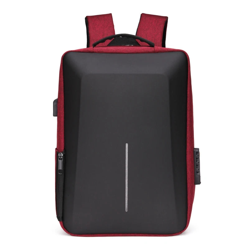 CoreVault Mochila Masculina | Oxford Semirrígida, USB para Carregamento e Compartimento p/ Notebook - Hermes Imp.