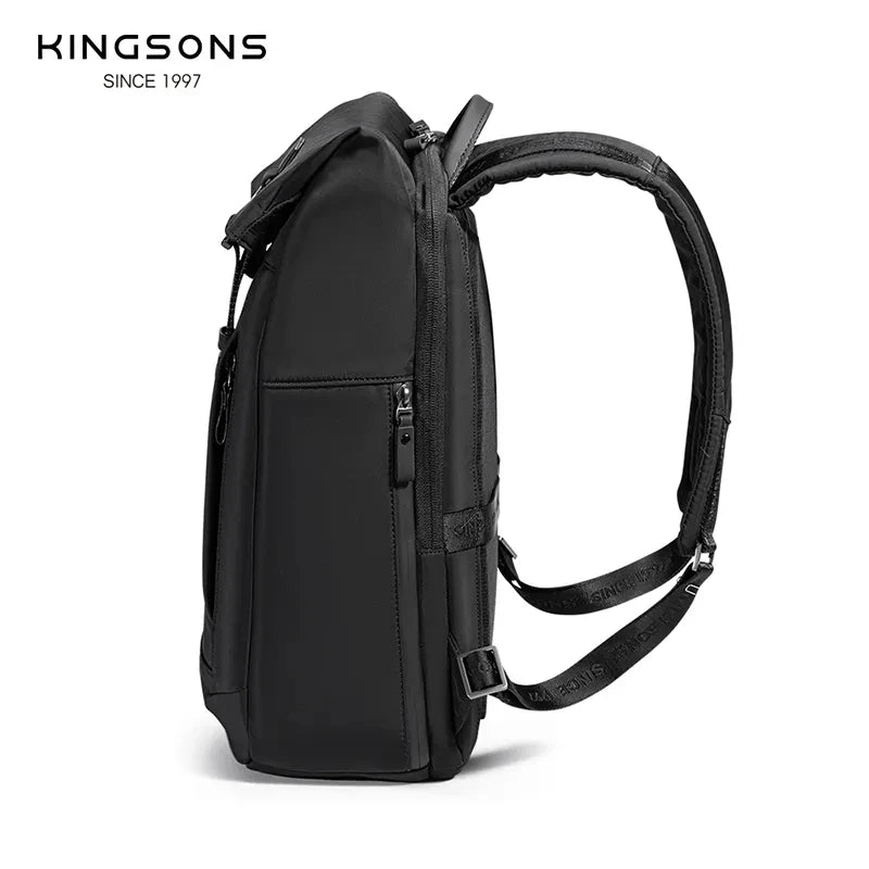 TitanEdge Mochila Profissional Unissex | Poliéster 15.6", Anti-furto e Impermeável - Kingsons