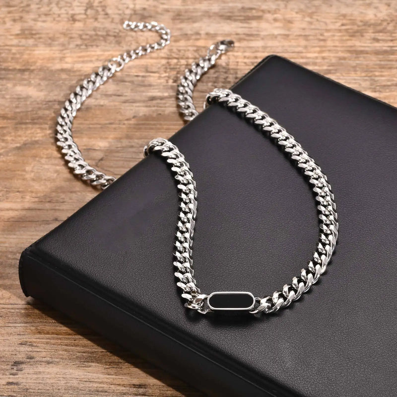 Colar Masculino Cuban Link em Aço Inoxidável – Hermes Import