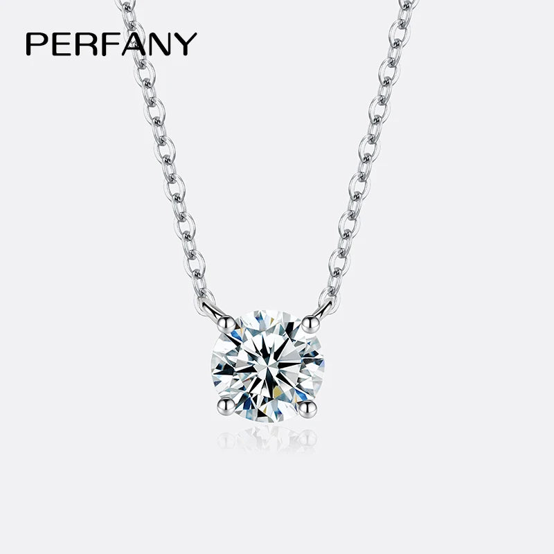 Colar Moissanite 1 a 5 Quilates em Prata 925 – PERFANY Clássico