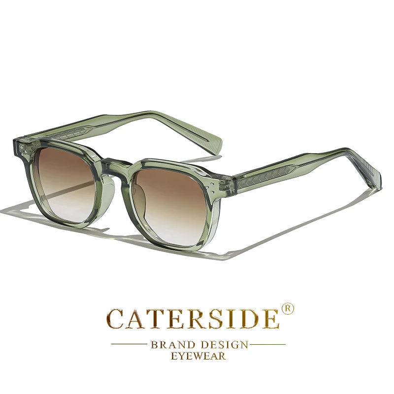 EdgeRiot Óculos Punk Quadrado Masculino | UV400, Armação Slim Caterside