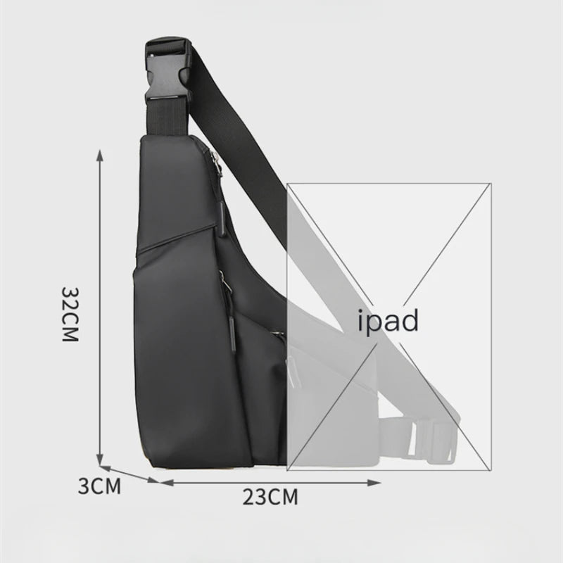 VectorX Bolsa Peitoral Unissex | Nylon Impermeável e Alça Respirável - Hermes Imp.