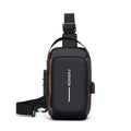 SecureTrip Bolsa Peitoral Masculina | Oxford Impermeável com USB - Hermes Imp.