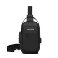 SecureTrip Bolsa Peitoral Masculina | Oxford Impermeável com USB - Hermes Imp.