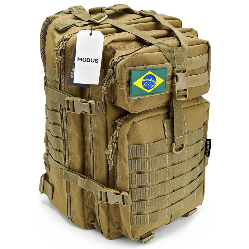 ForTrax Mochila Tática Exército Brasileiro | Poliéster 900D, MOLLE e Capacidade 50L - Hermes Imp.