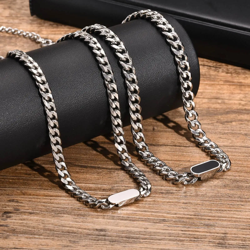 Colar Masculino Cuban Link em Aço Inoxidável – Hermes Import