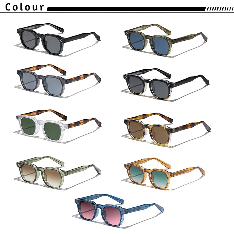 EdgeRiot Óculos Punk Quadrado Masculino | UV400, Armação Slim Caterside