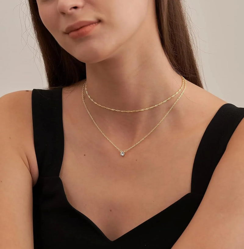 Colar Diamond Choker com Zircônia e Banho de Ouro – Hermes Import