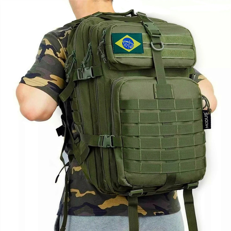 ForTrax Mochila Tática Exército Brasileiro | Poliéster 900D, MOLLE e Capacidade 50L - Hermes Imp.