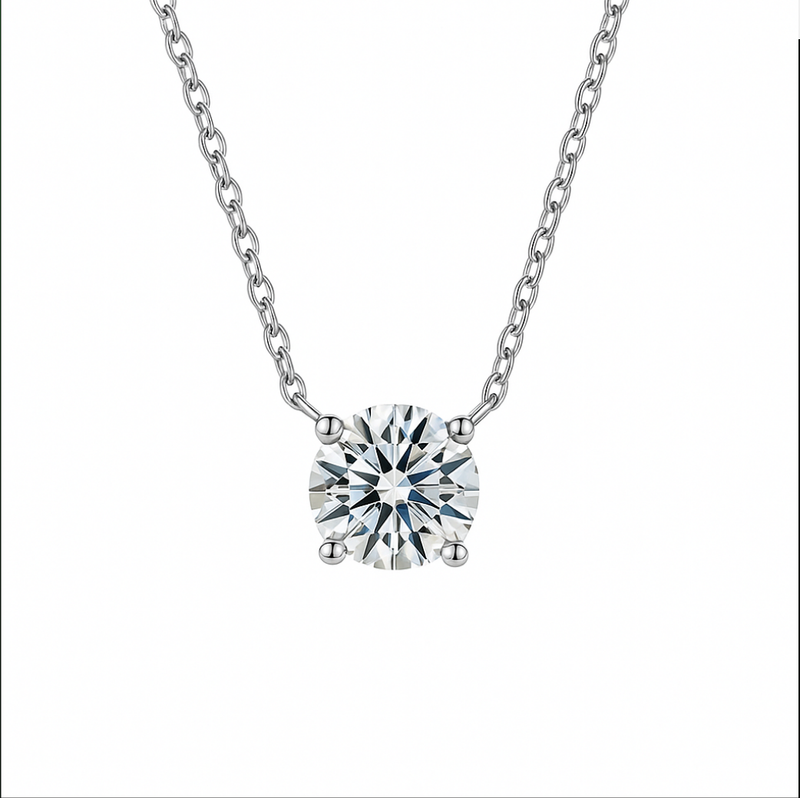 Colar Moissanite 1 a 5 Quilates em Prata 925 – PERFANY Clássico